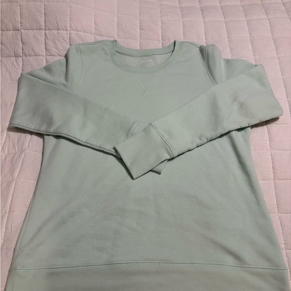 WMNS LARGE Tek Gear Light Green/Mint Crewneck Sweater